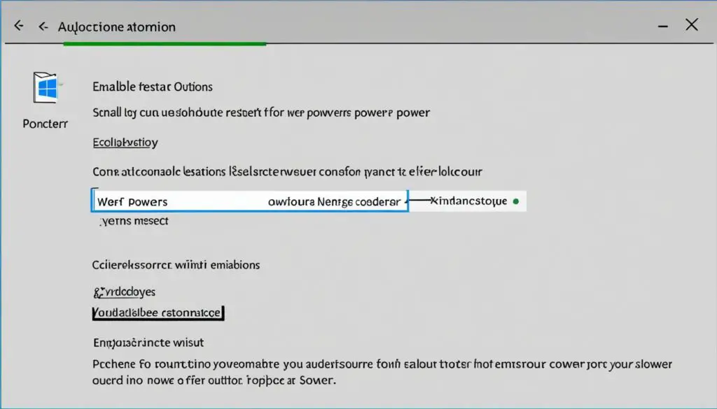 Windows power options